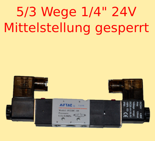 Pneumatikventil wege 24 v - 5/3,